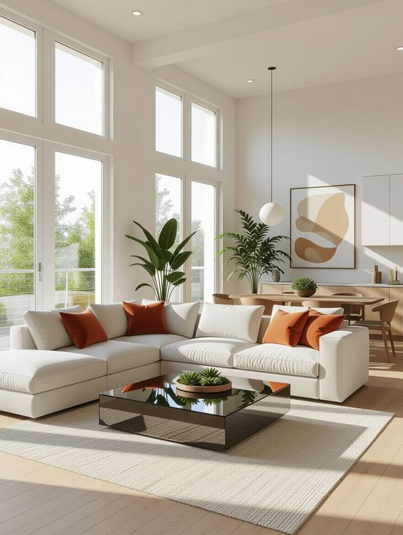 open spacious social living