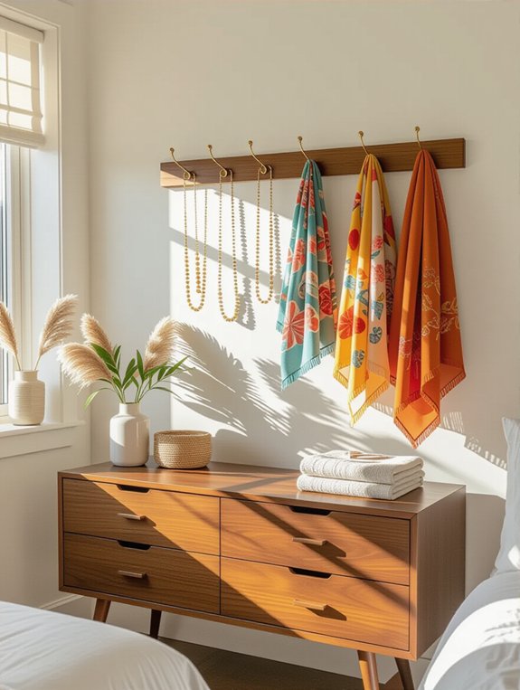 organize accessories with hooks