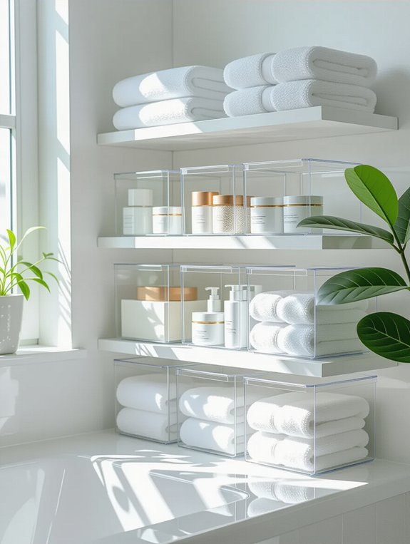 organized bathroom storage solutions