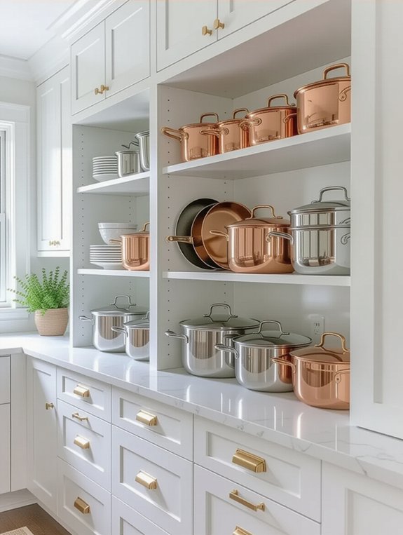 organized kitchen with dividers