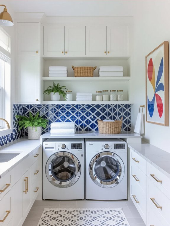 organized laundry room space