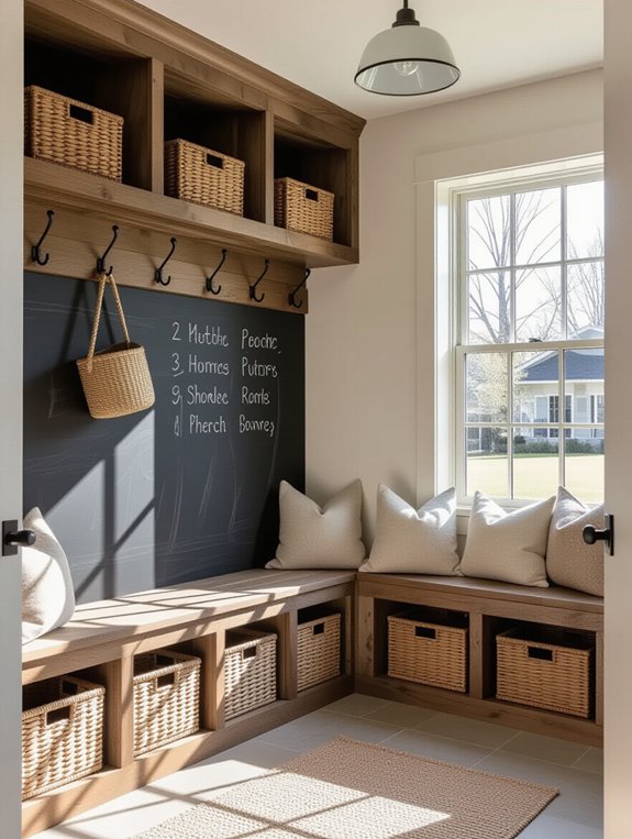 organized mudroom communication tool