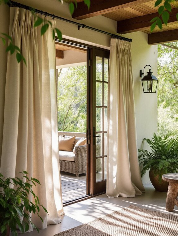 outdoor curtains enhance patios