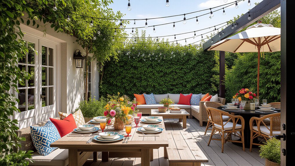 outdoor entertaining table ideas