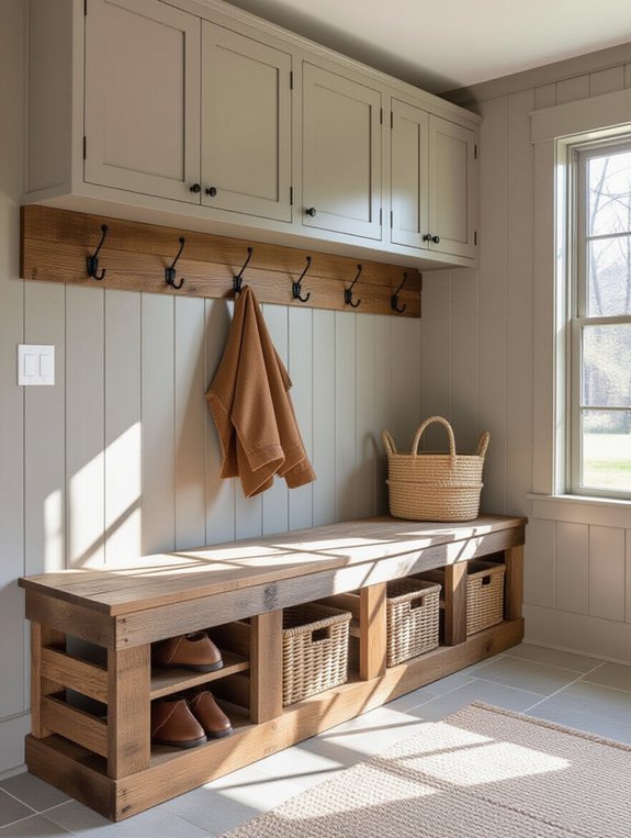 pallet wood storage bench