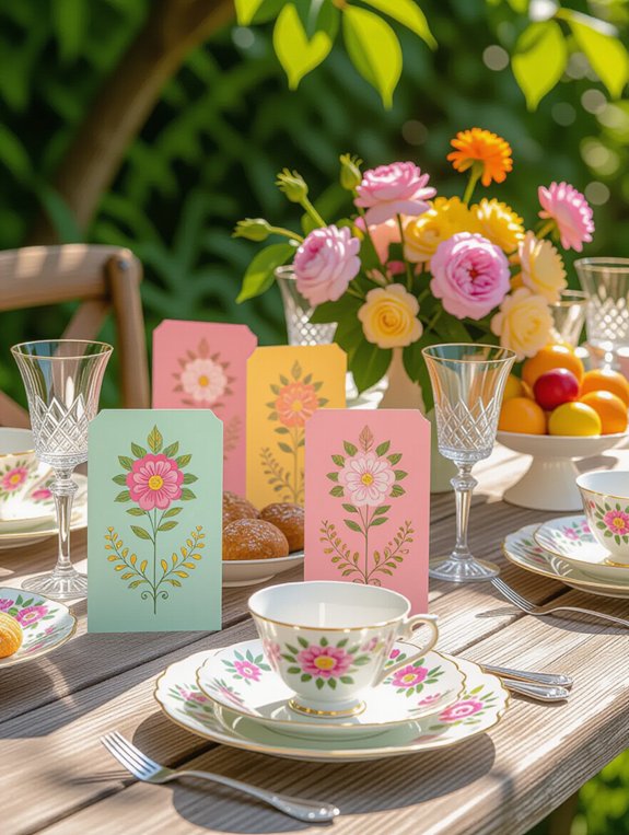 personalized colorful place cards
