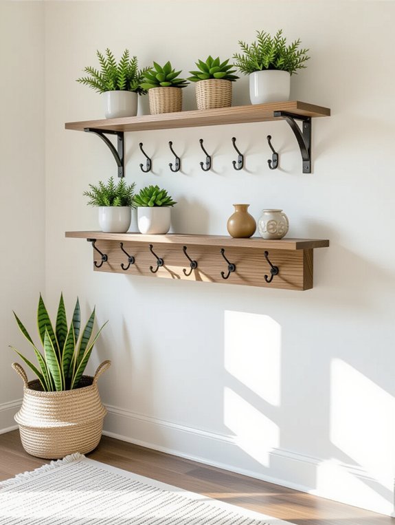 personalized hooks and shelves