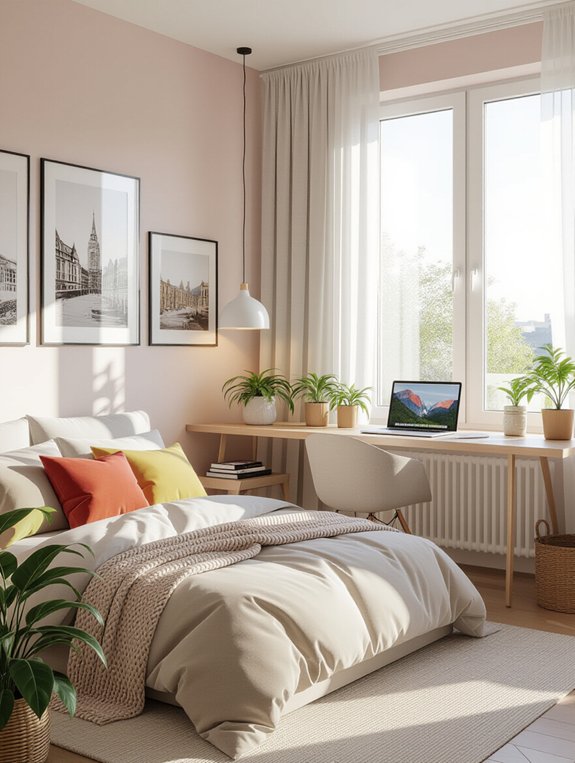 personalized workspace with photos