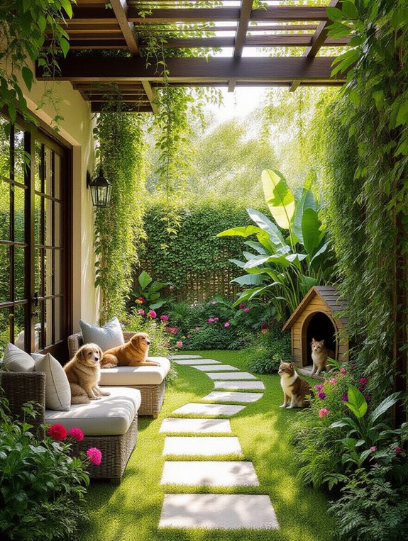 pet friendly garden design elements