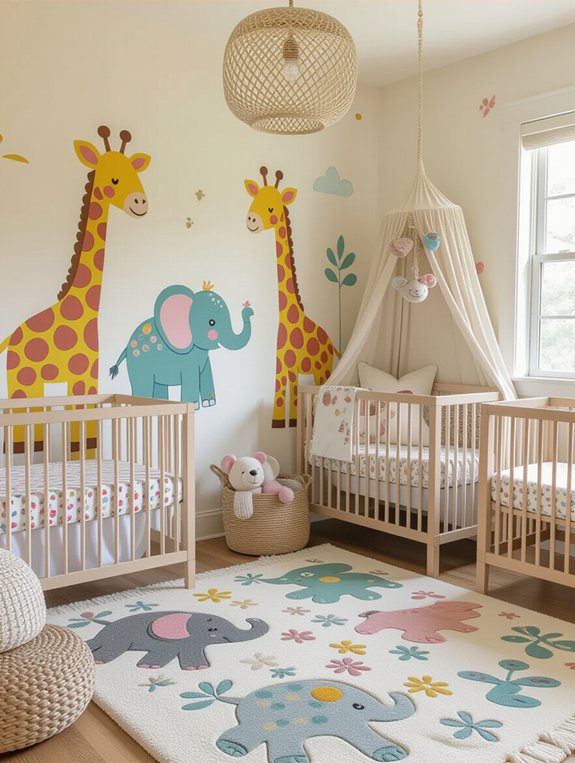 playful animal nursery decor