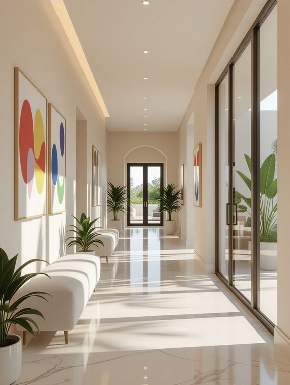 polished gallery hallway transformation