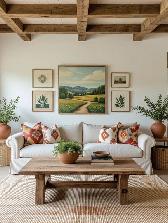 reclaimed wood adds warmth