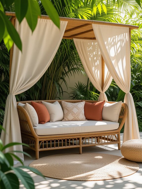 relaxing outdoor rattan oasis