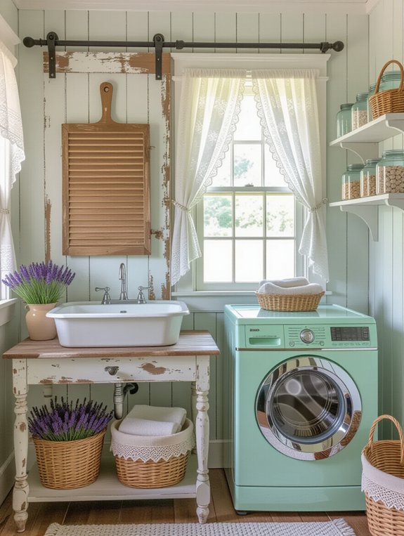 repurposed vintage laundry furniture