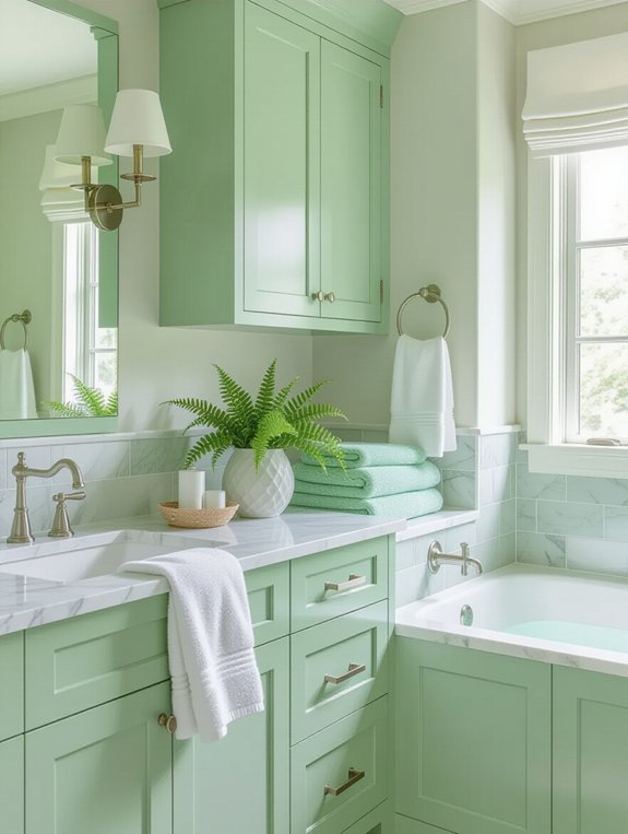 revitalizing mint green cabinets
