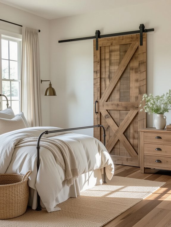 rustic barn door accents