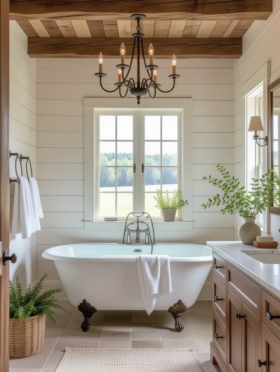 rustic bathroom lighting ideas