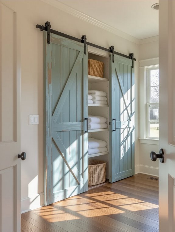 rustic chalkboard cabinet design