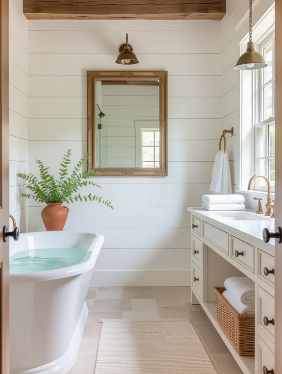 rustic charm with shiplap