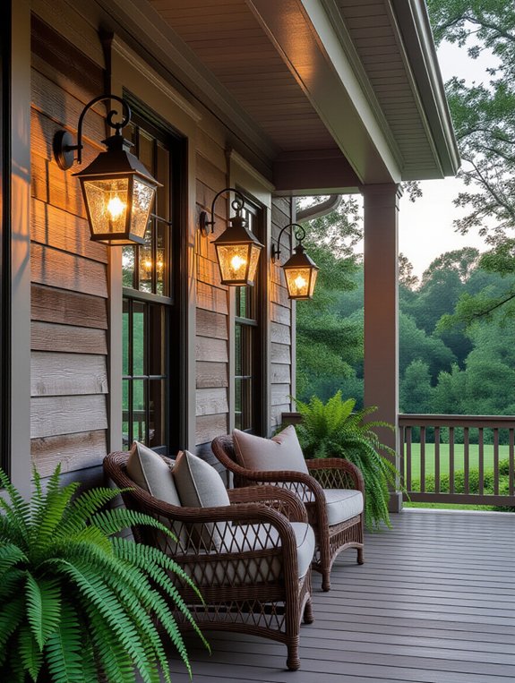 rustic charm with warm lighting