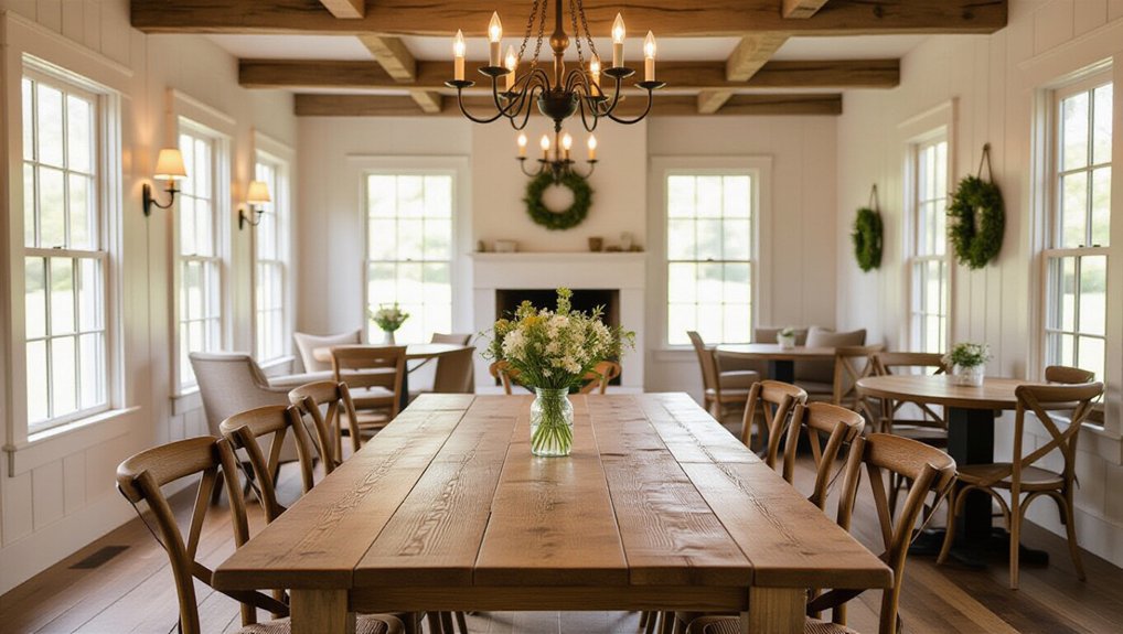 rustic farmhouse dining tables