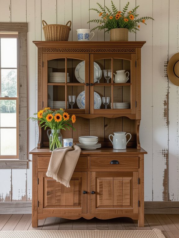 rustic farmhouse hutch charm