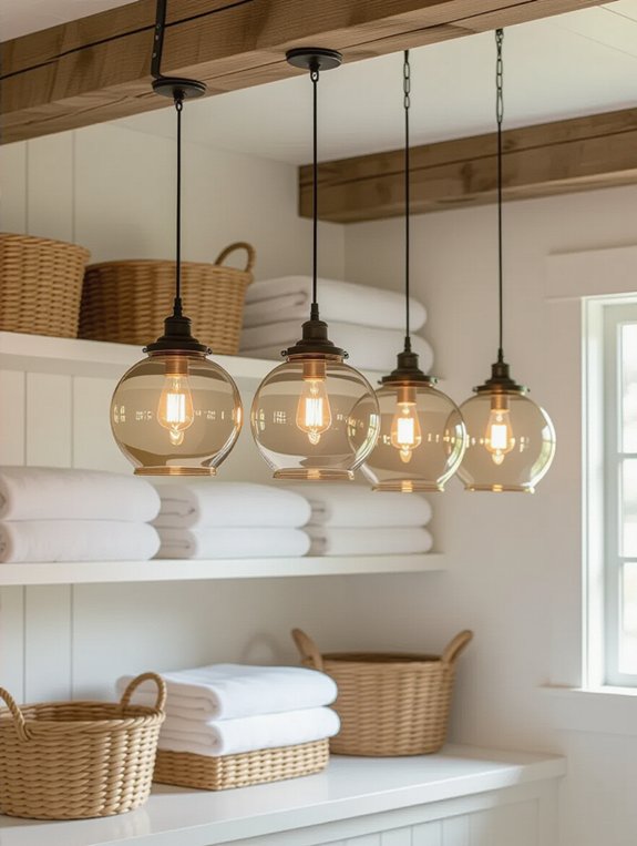 rustic modern lighting fixture