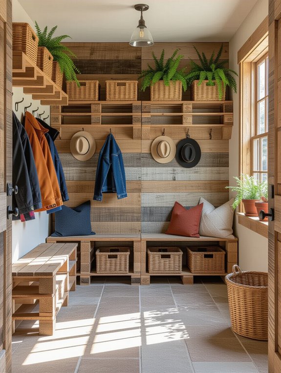 rustic pallet storage solutions