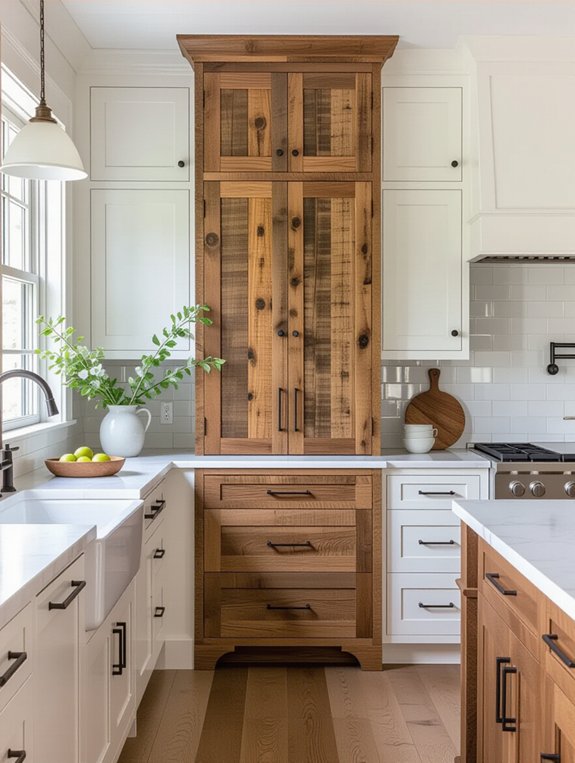 rustic reclaimed wood accents