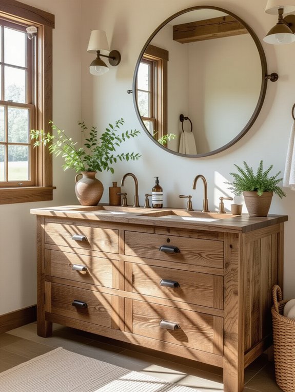 rustic reclaimed wood vanity