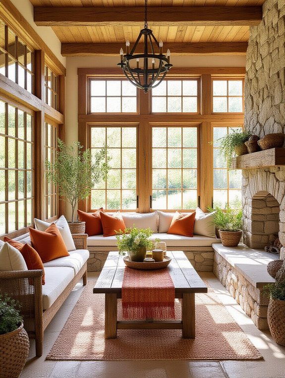 rustic stone accent elements