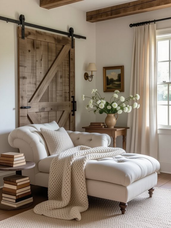 rustic vintage reading nook