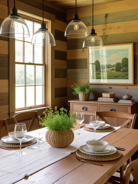 rustic wood enhances warmth