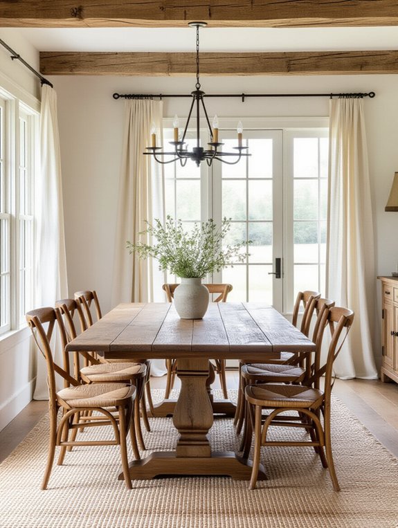 rustic wood table charm