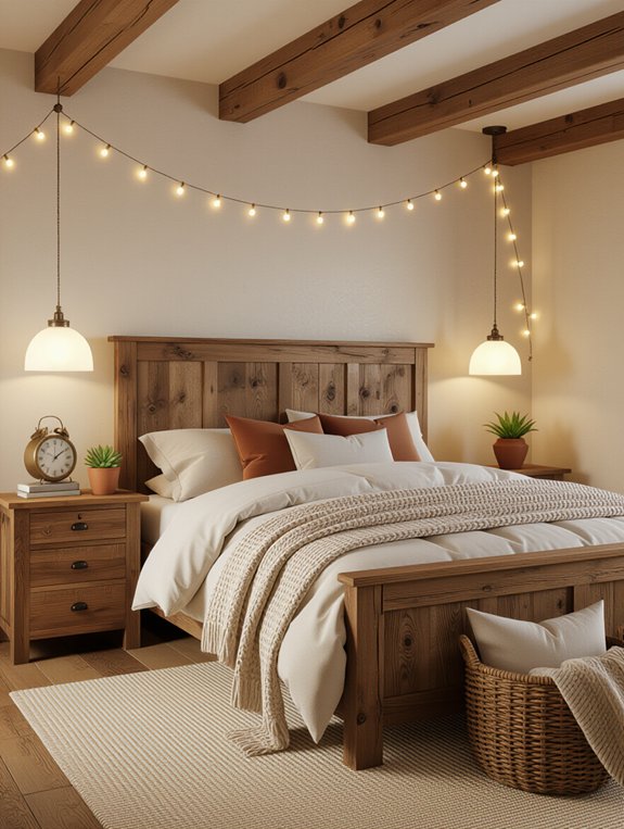 rustic wooden bedroom decor