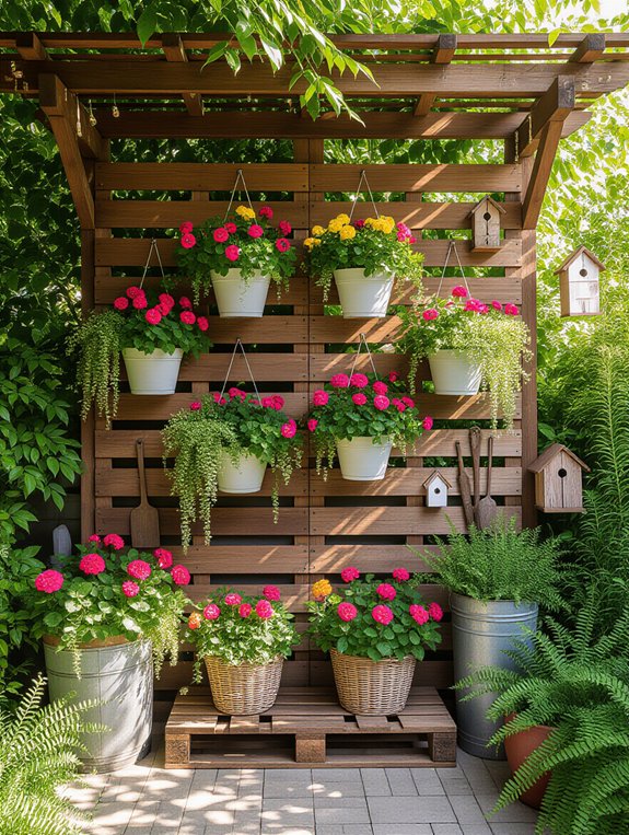 rustic wooden pallet displays