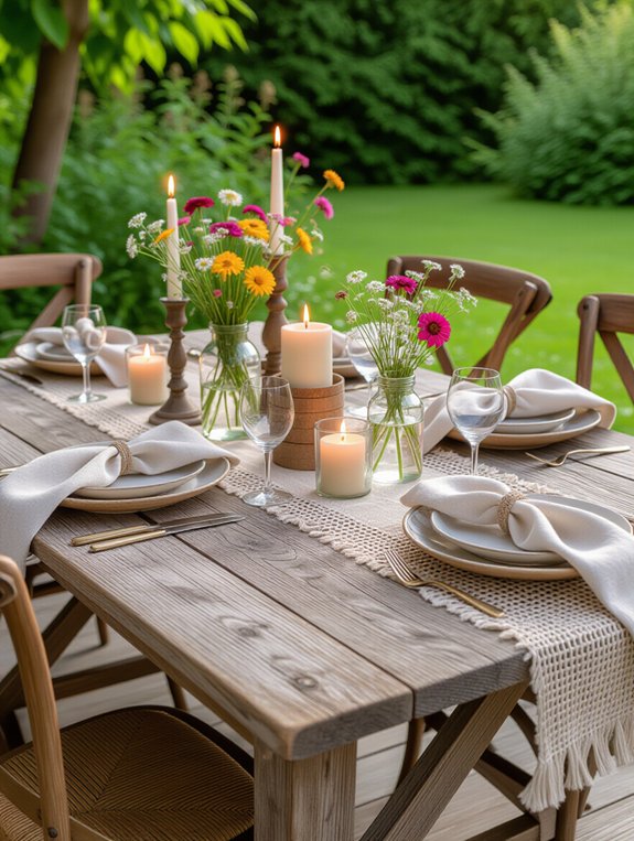 rustic wooden patio decor