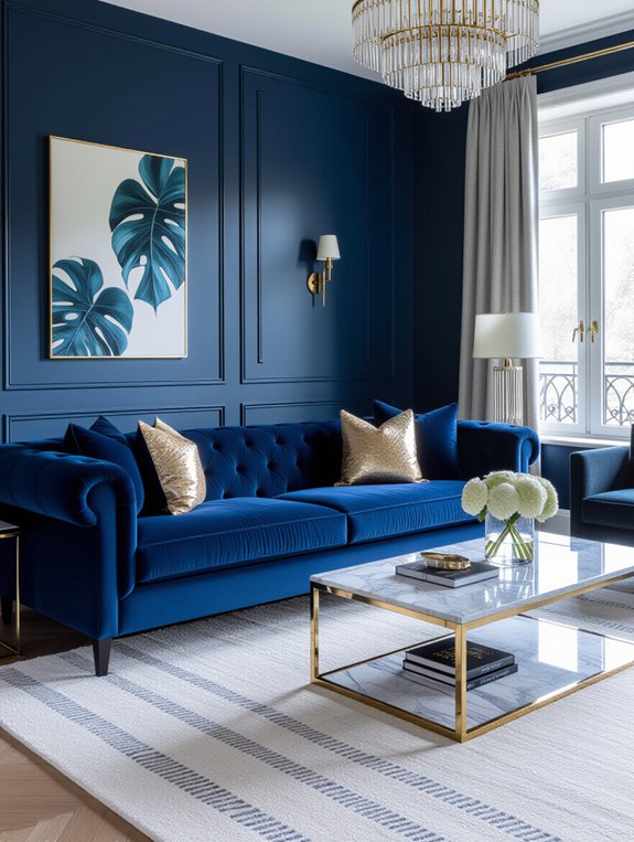 sapphire velvet luxury accents