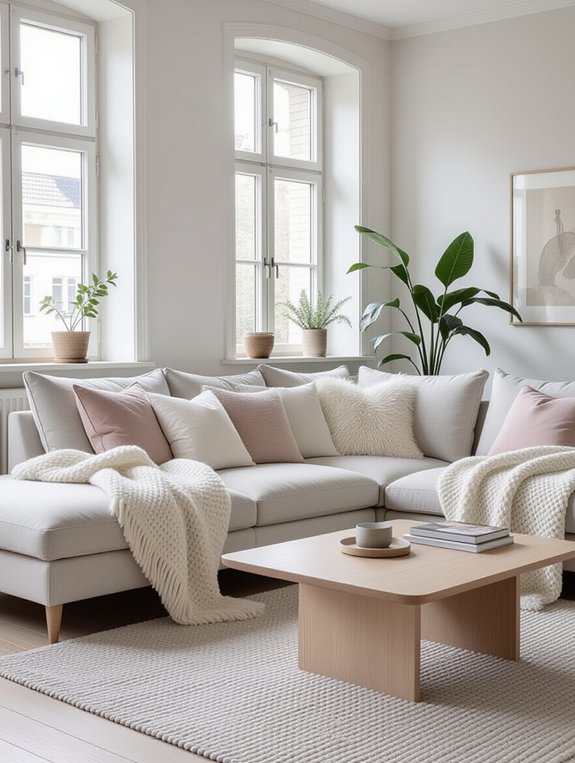 scandinavian light sofa design