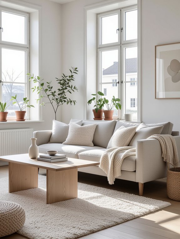 scandinavian minimalist living design