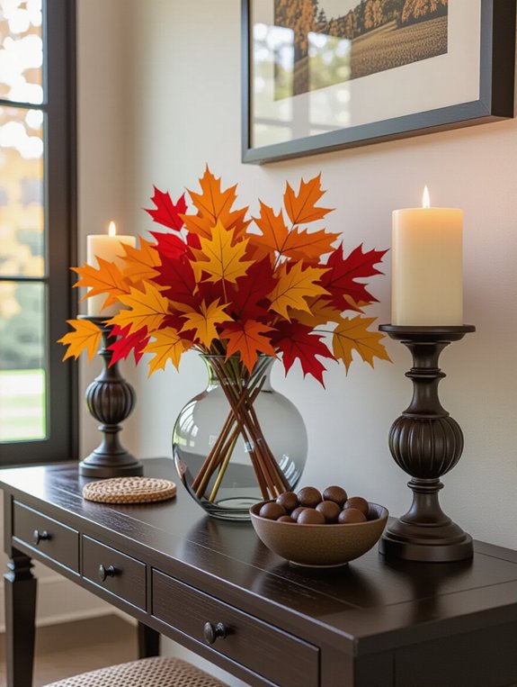 seasonal console table displays
