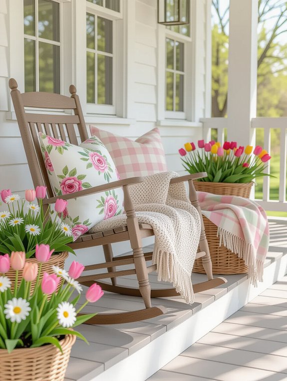 seasonal floral throw pillows