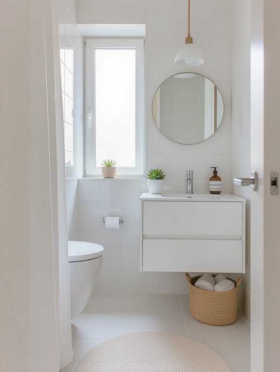 serene minimalist bathroom design