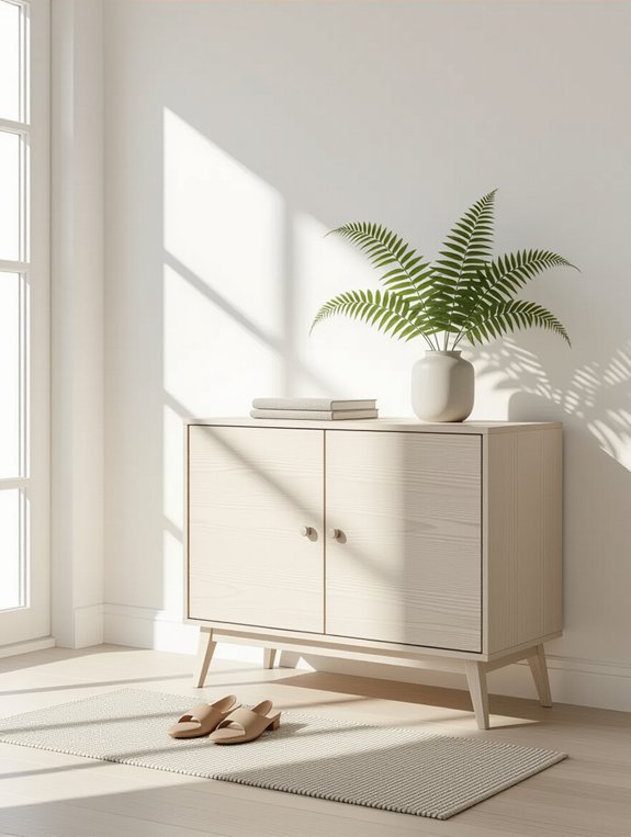 serene minimalist entryway design