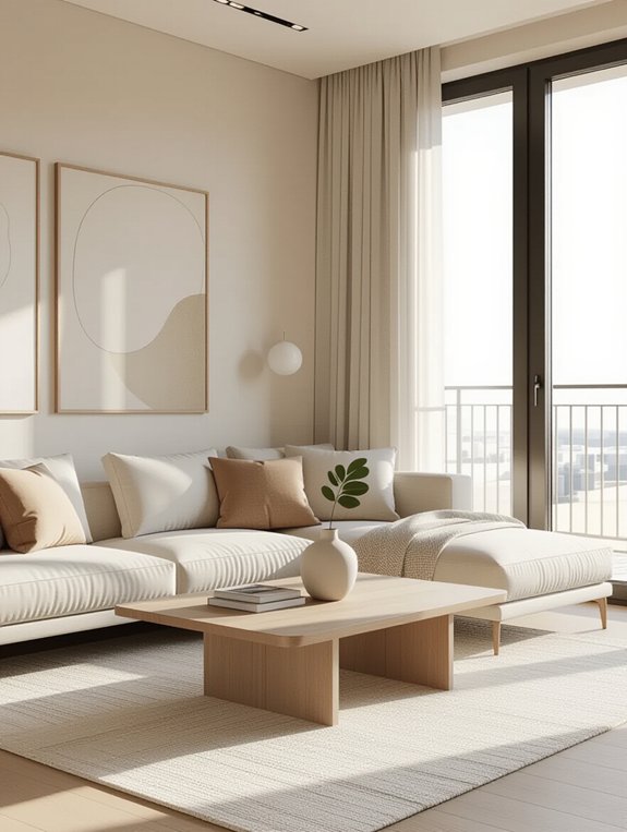 serene minimalist living room