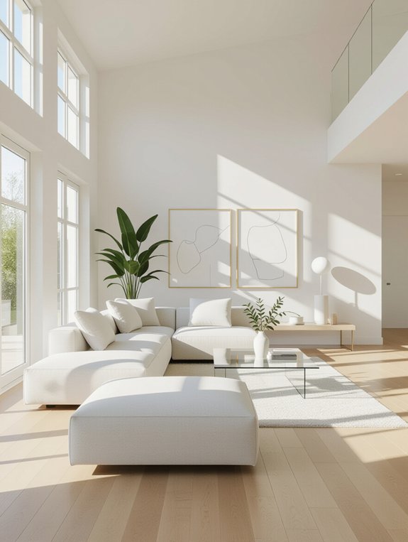 serene minimalist living space