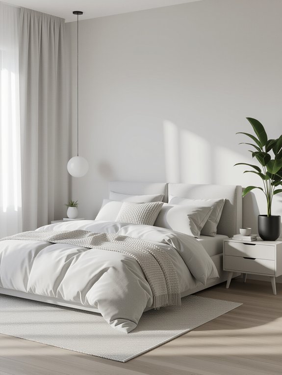 serene minimalist monochrome sanctuary