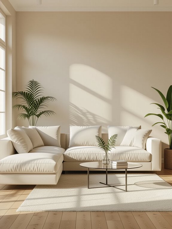 serene minimalist sofa design