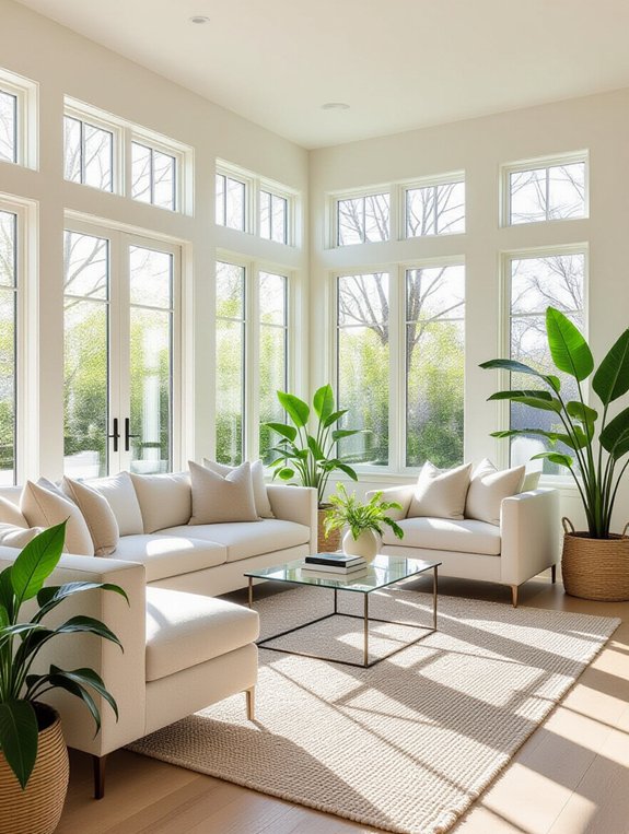 serene minimalist sunroom design