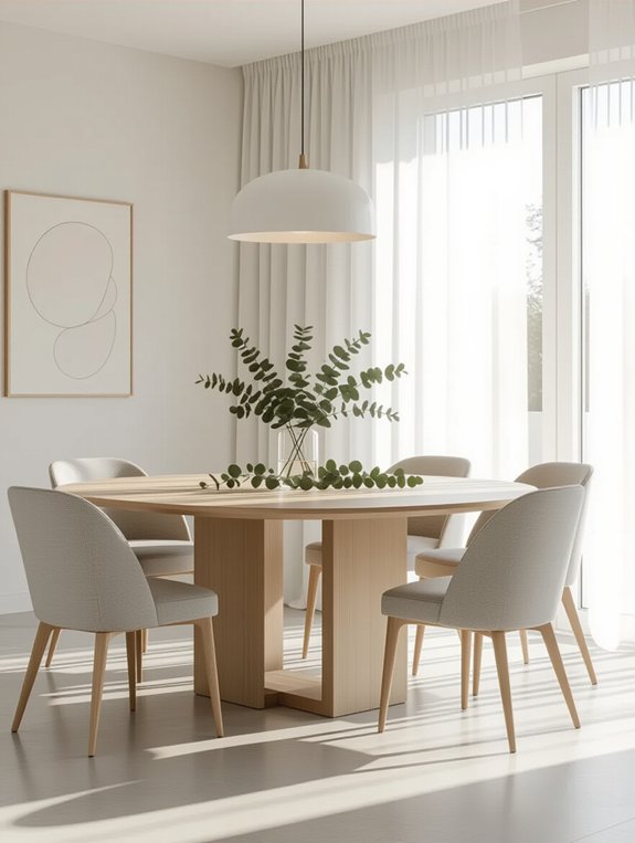 simplicity enhances dining aesthetics